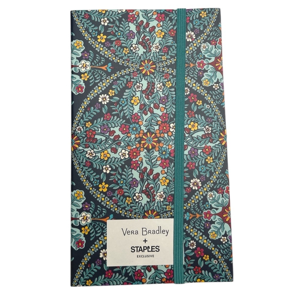 Vera Bradley Kaleidoscope Navy Blue Market Coupon Organizer With Notepad